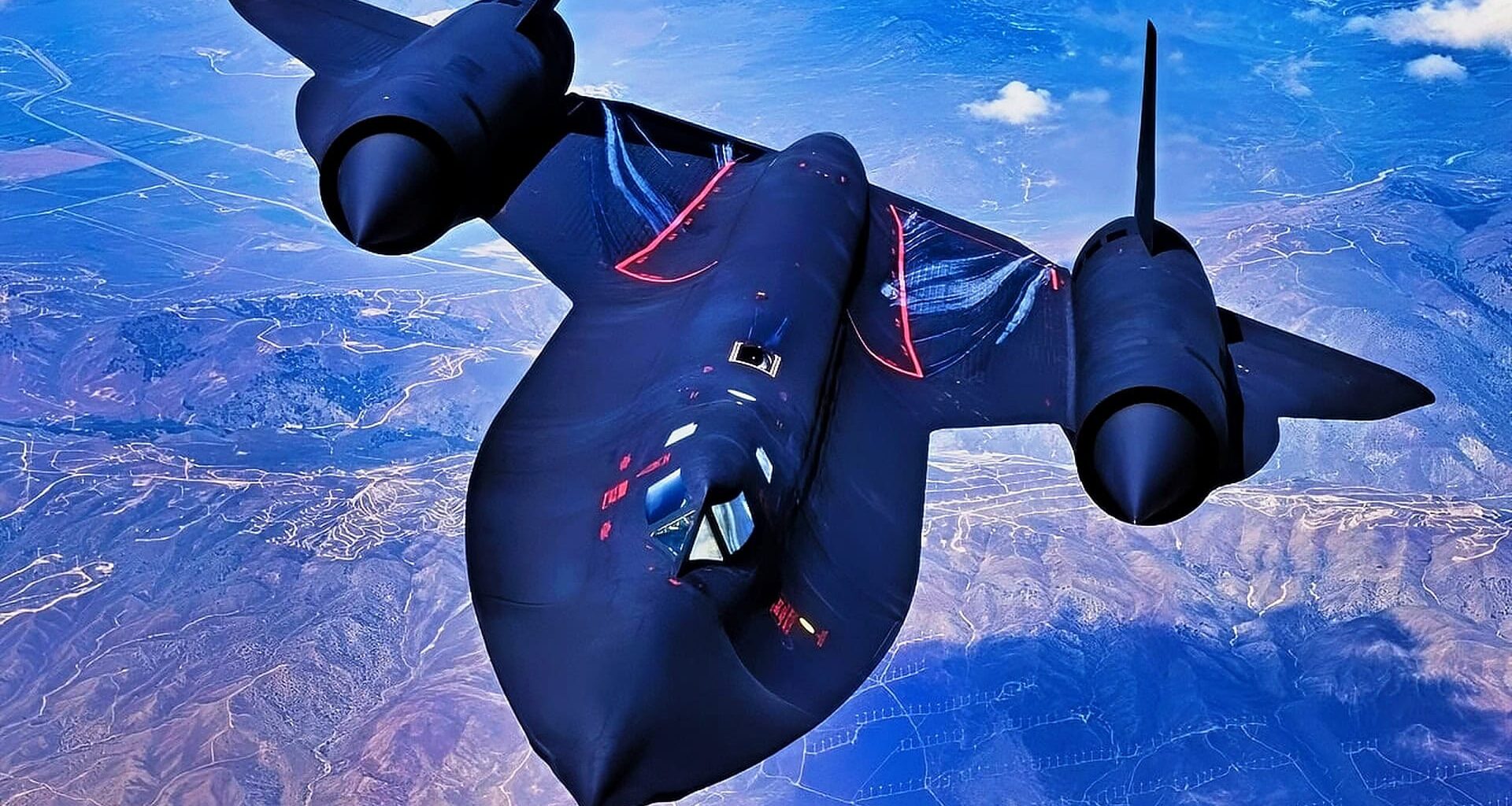 SR-71 Blackbird High in the Sky USAF Photo