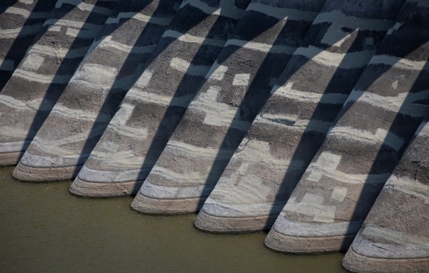  Lake Hodges Dam on Wednesday, Aug. 13, 2025 in San Diego, CA.  (Ana Ramirez / The San Diego Union-Tribune)
