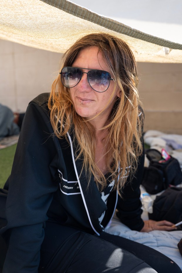 San Diego, CA - Brittany Brunner, an unhoused woman, on Wednesday, Sept. 30, 2026, at the Neil Good Day Center in San Diego, CA. (Luke Johnson / The San Diego Union-Tribune)