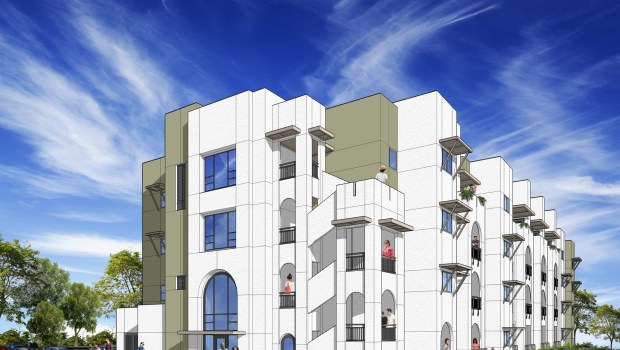 Rendering of 45-unit Navajo Family Apartments that is currently under construction in San Carlos area, with completion anticipated in mid-to-late 2027. Community HousingWorks is the developer. (Community HousingWorks)
