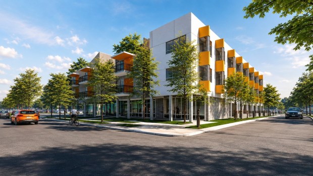 Rendering of The Haven on Palm, an affordable housing complex for older adults now under construction in Imperial Beach. (Wakeland Housing)