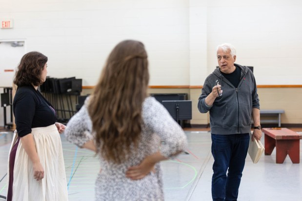Director Christopher Mattaliano rehearses with performers for the upcoming San Diego Opera production of Rigoletto on Thursday, Oct. 8, 2026 in San Diego, CA. (Zoë Meyers / For The San Diego Union-Tribune)