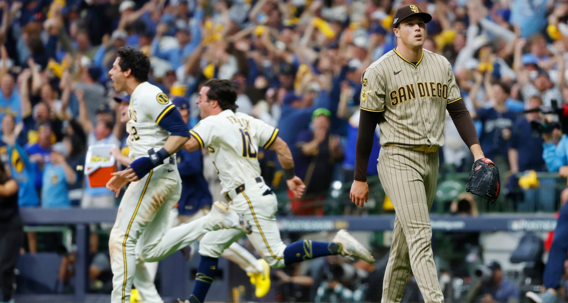'We're in a hole': Brewers walk off against Padres to go up 2-0 in NL Division Series
