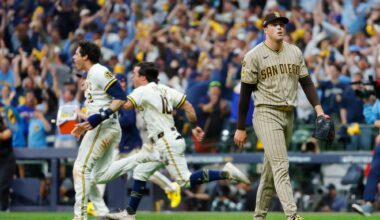 'We're in a hole': Brewers walk off against Padres to go up 2-0 in NL Division Series
