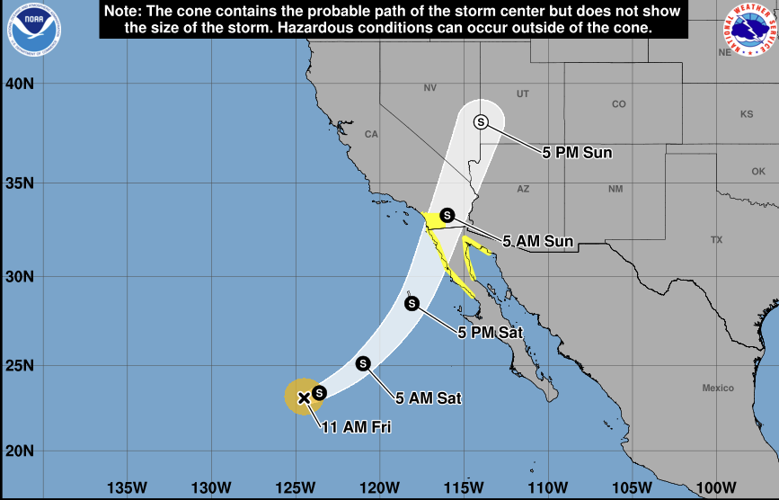 Tropical storm watch issued for San Diego County