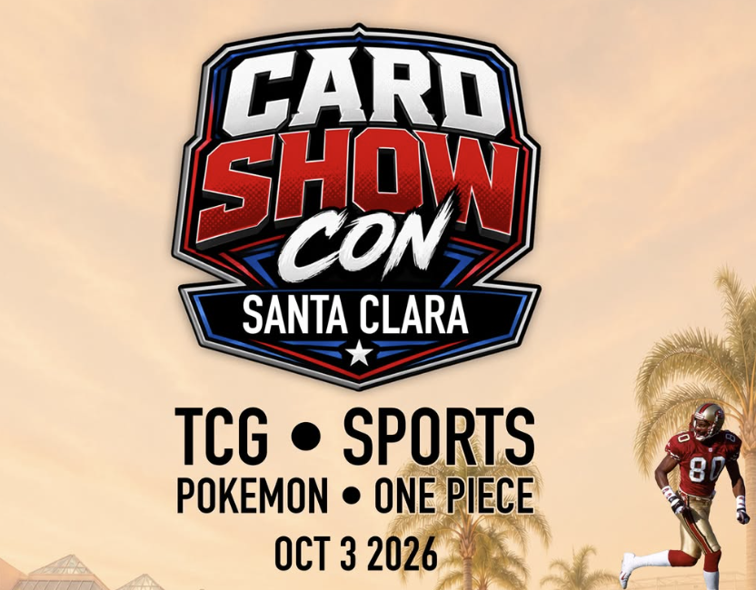 CardShow Con — 10 a.m. – 6 p.m. at Santa Clara Convention Center
“We’re excited to welcome NFL legend Jerry Rice as our special guest!”
TCG, Sports, Pokemon, One Piece