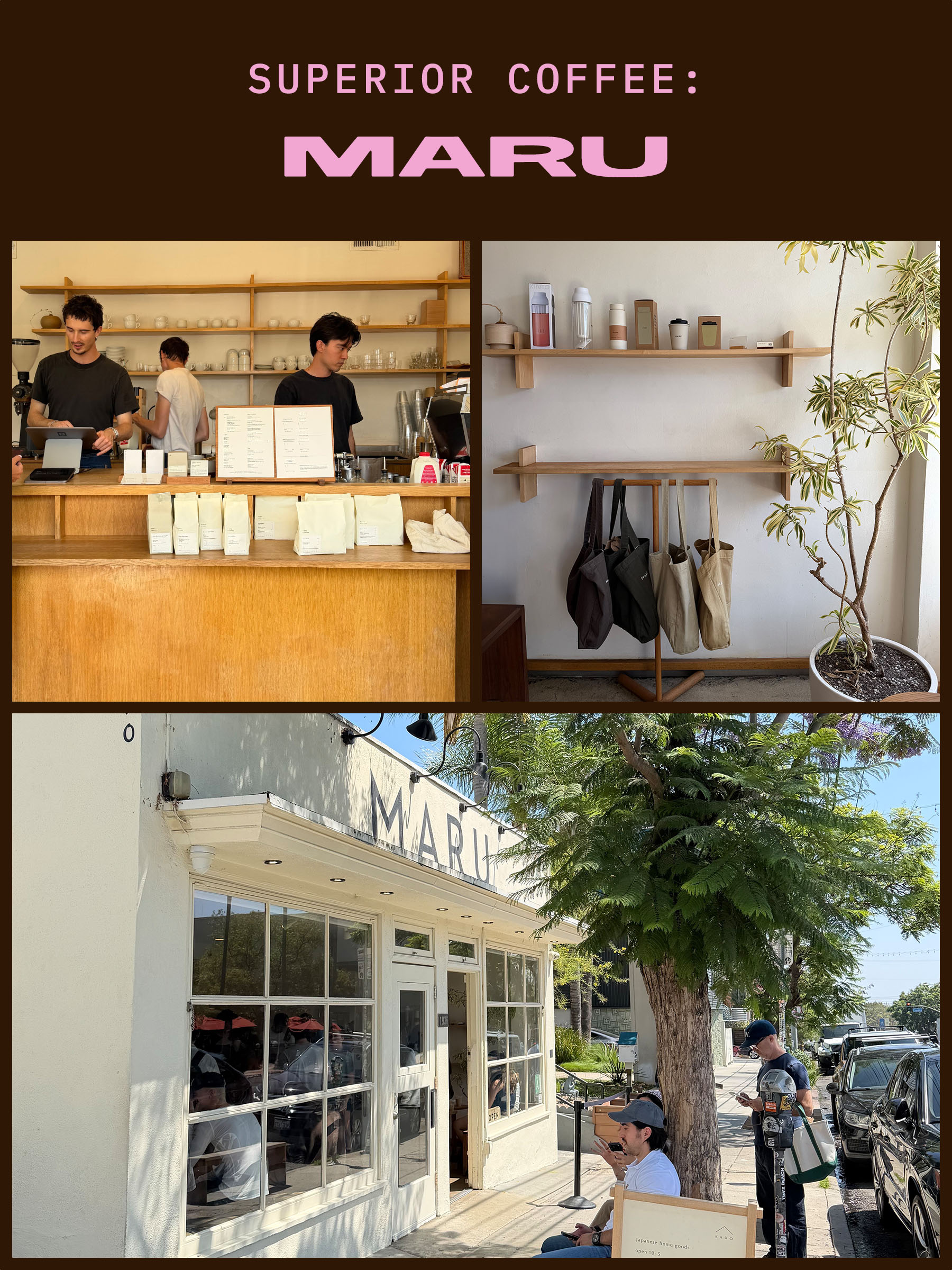 a collage of photos featuring Nicole Richie and Rodarte designers' Kate and Laura Mulleavy's guide to L.A.