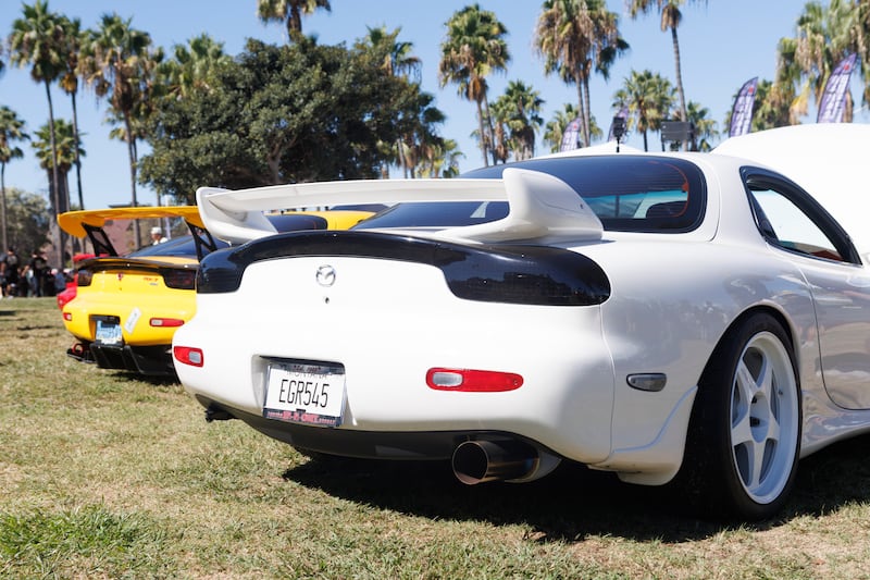 A line of sports cars