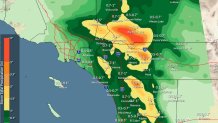 Widespread rain expected through Sunday, clearing out in the evening. Periods of moderate to locally heavy rain will continue, especially in the mountains and deserts.