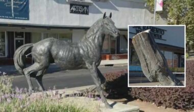 Thieves steal $80K bronze statue of Kentucky Derby winner in California