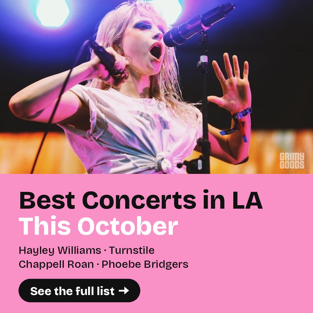 Best indie shows and arena concerts in Los Angeles This Month October 2026