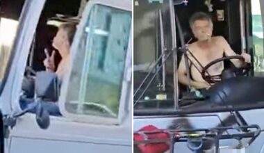 Shirtless man drives wrecked San Francisco bus through Oakland streets