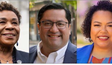 Barbara Lee, Jesse Arreguin, Mia Bonta. File photos.