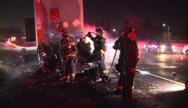Elk Grove big rig fire slows southbound Highway 99 traffic