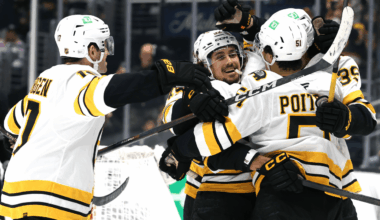 Bruins break tie in third, keep Kings winless