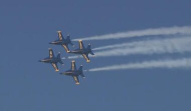 Blue Angels roar back over San Francisco after weather conditions threaten Fleet Week show