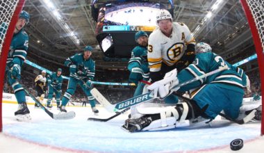 McAvoy scores in season debut, Bruins defeat Sharks