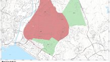 A map showing the areas under evacuation orders (red) and where evacuation orders have been lifted (green) for the Norte Fire on Saturday, Oct. 17, 2026.