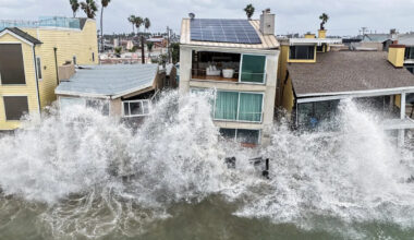 Multimillion-dollar California oceanfront homes battered by relentless Pacific waves as coastline crumbles