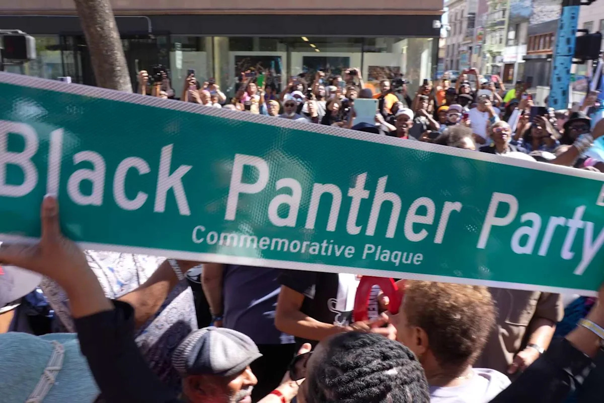 Oakland marks Black Panther Party's 60th anniversary by dedicating downtown strip