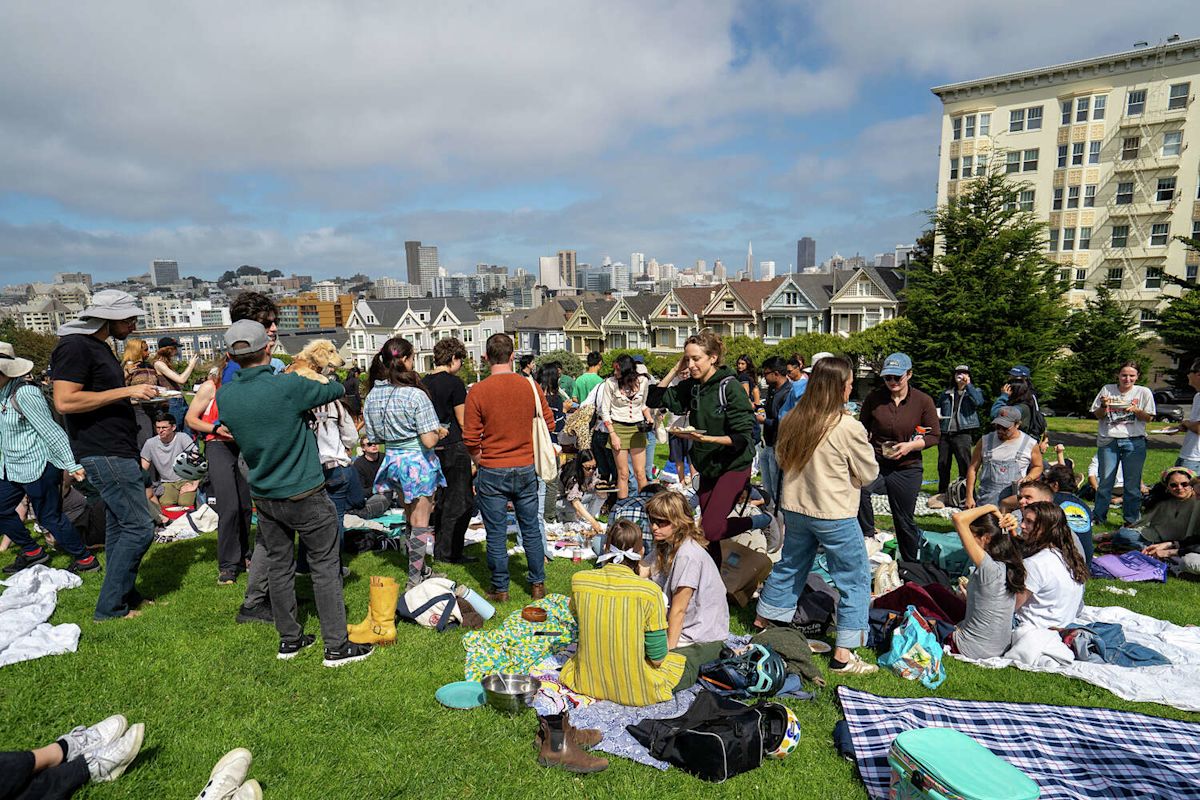 Hundreds of SF bean-lovers descended on Alamo Square Park this weekend