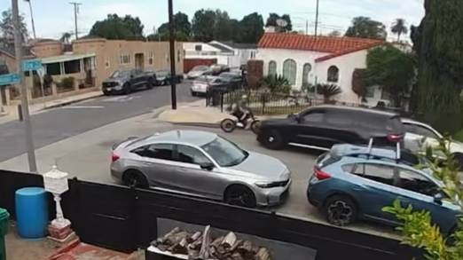Independent newspaper Long Beach Watchdog obtained surveillance video of the incident involving ICE agents in Long Beach, California, on Saturday.