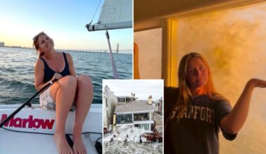 Olympian's beachfront California home destroyed as storms batter coast