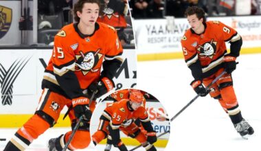 Anaheim Ducks Roger McQueen embraces Disney connection during rookie solo lap in NHL debut