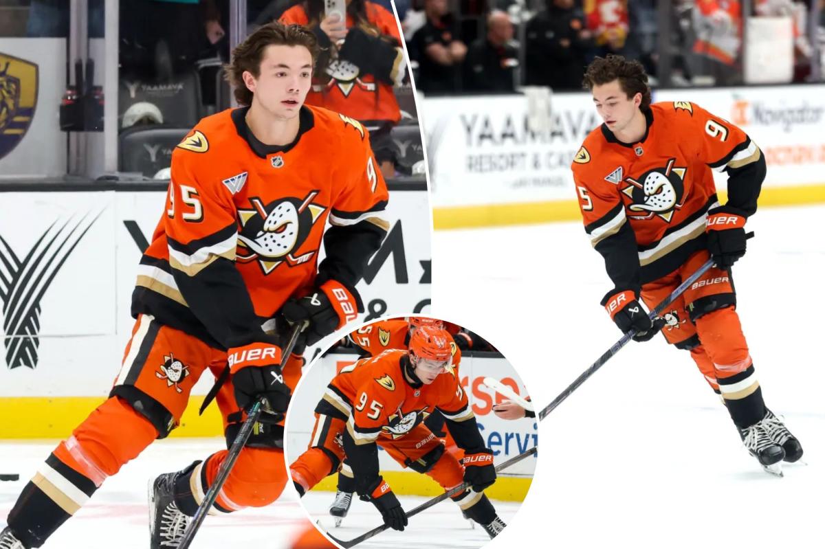 Anaheim Ducks Roger McQueen embraces Disney connection during rookie solo lap in NHL debut