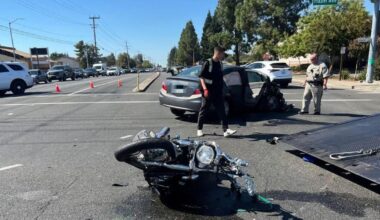 Orangevale crash involving motorcycle, sedan leaves rider hospitalized
