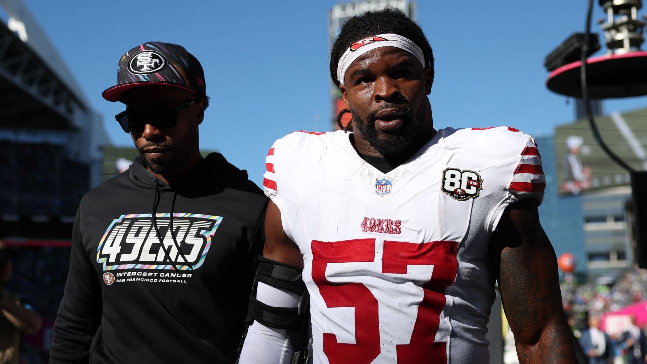 49ers' Dre Greenlaw ejected after head-butt in Seahawks game