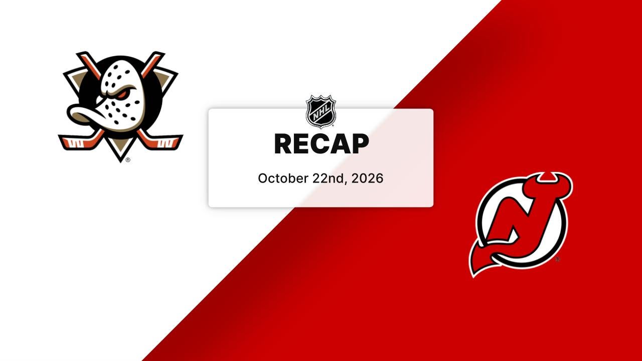 Devils 4, Ducks 1 | HIGHLIGHTS