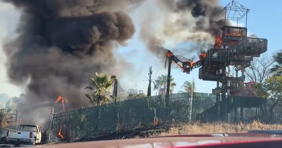 Car crash sparks fire at San Jose waterpark