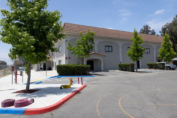 Rescue Mission's South County Lighthouse on Monday, June 10, 2024 in National City, California. National City's first shelter for people experiencing homelessness will open this month.....The 162 bed shelter will first fill 75 beds until getting adequate staffing. The facility will be open 24 hours and will be able to connect people with services such as housing, food behavioral health and getting IDs. Pets will be allowed. (Ana Ramirez / The San Diego Union-Tribune)