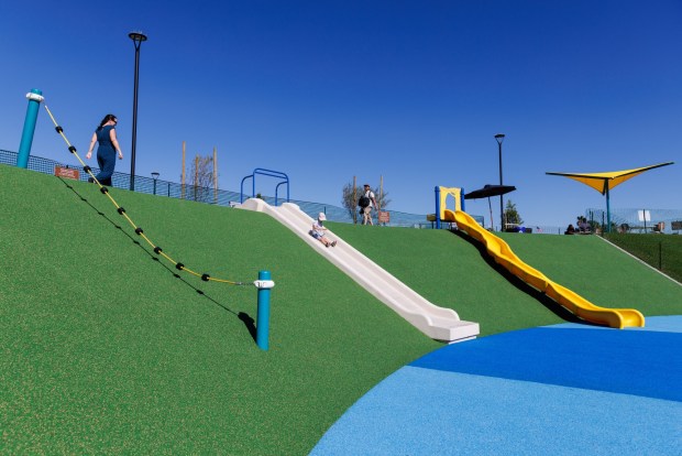 San Diego, California - The new Harbor Park, formerly called the Bayside Park, in Chula Vista on Wednesday, Oct. 14, 2026. (Kristian Carreon / The San Diego Union-Tribune)