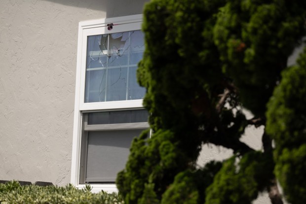Point Loma, CA - The house Wednesday, Aug. 26, 2026, in which police shot and killed a suspected burglar in Point Loma, CA. (Luke Johnson / The San Diego Union-Tribune)