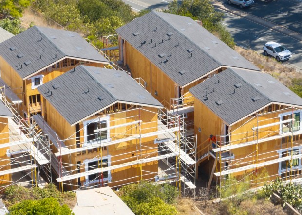 A 14-unit ADU project under construction at 3879 Boren Street in the Redwood Village community on Wednesday, July 9, 2025, in San Diego. The project's developer, Christian Spicer, is facing two new lawsuits. (Nelvin C. Cepeda / The San Diego Union-Tribune)