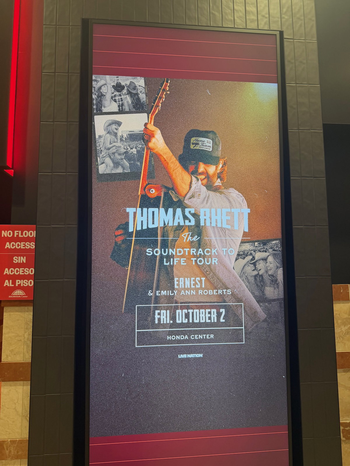 Thomas Rhett Anaheim concert poster