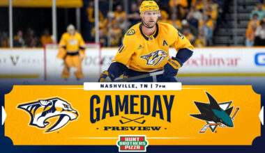 GAME DAY: Sharks vs. Preds, October 15