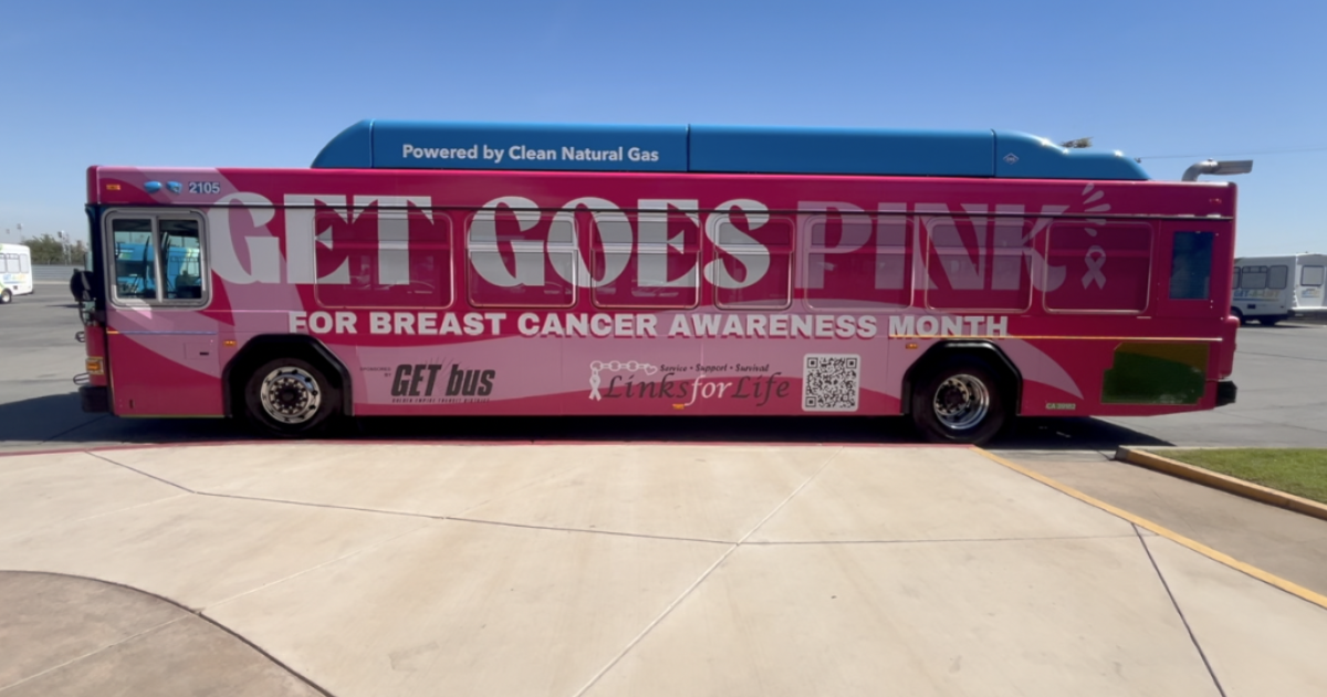 GET Bus goes pink for Breast Cancer Awareness Month