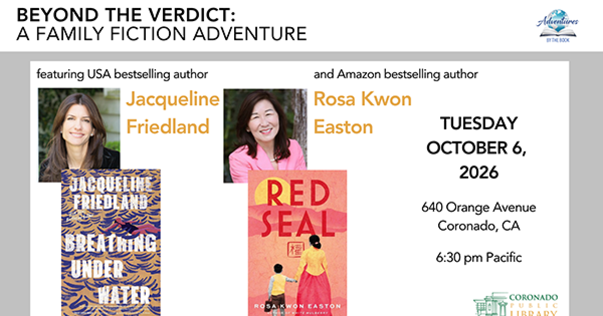 Rosa Kwon Easton Brings New Historical Novel 'Red Seal' to Coronado