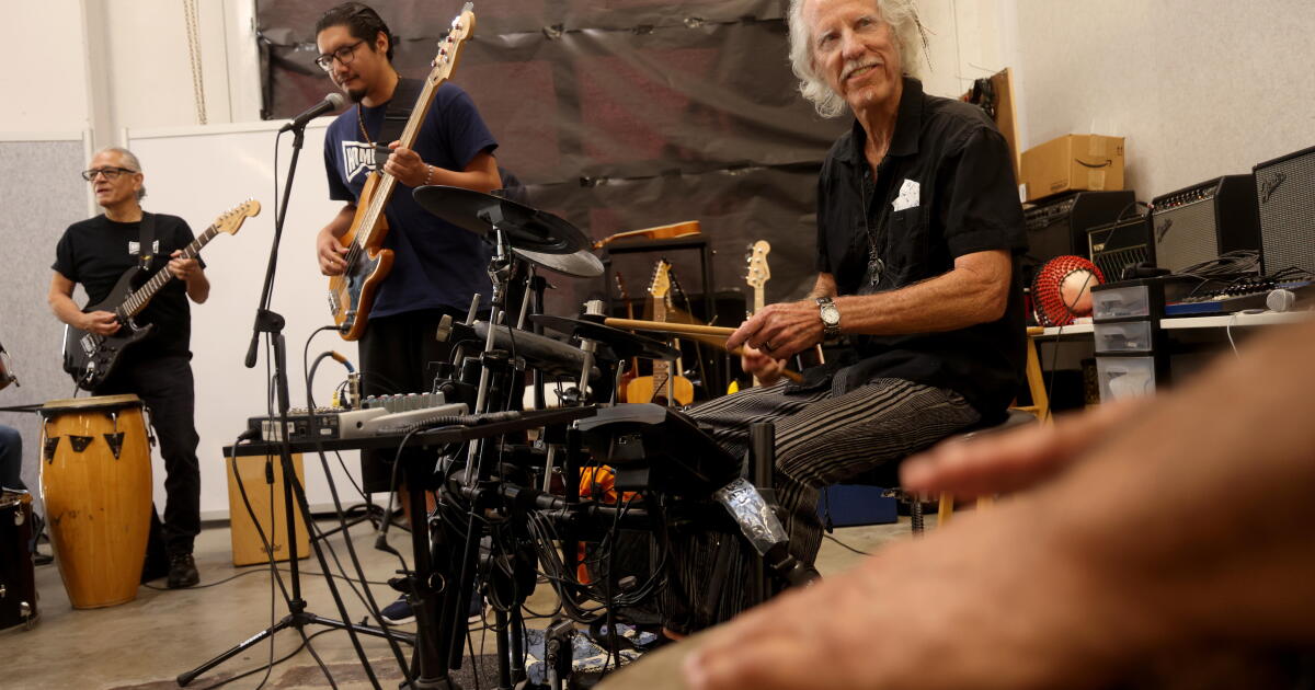 Doors drummer John Densmore jams at Homeboy: 'Maybe I can do something here'