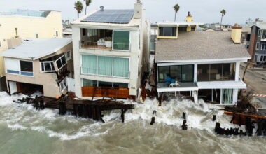 Heavy surf, red-tagged homes, a battered boardwalk: Long Beach confronts costly climate reality