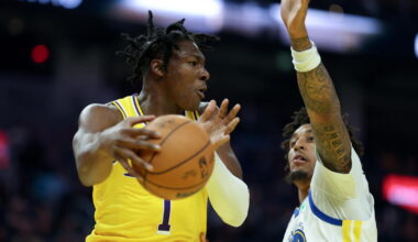 Lakers' Adou Thiero shows his skill in preseason loss to Warriors