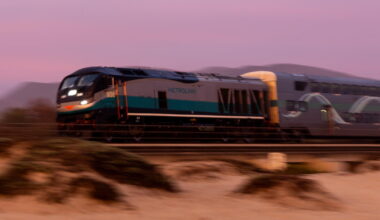 San Clemente’s famed coastal railroad may have to move to survive rising seas