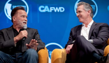 A little bipartisan bromance as Schwarzenegger, Newsom laud California's climate-change wins