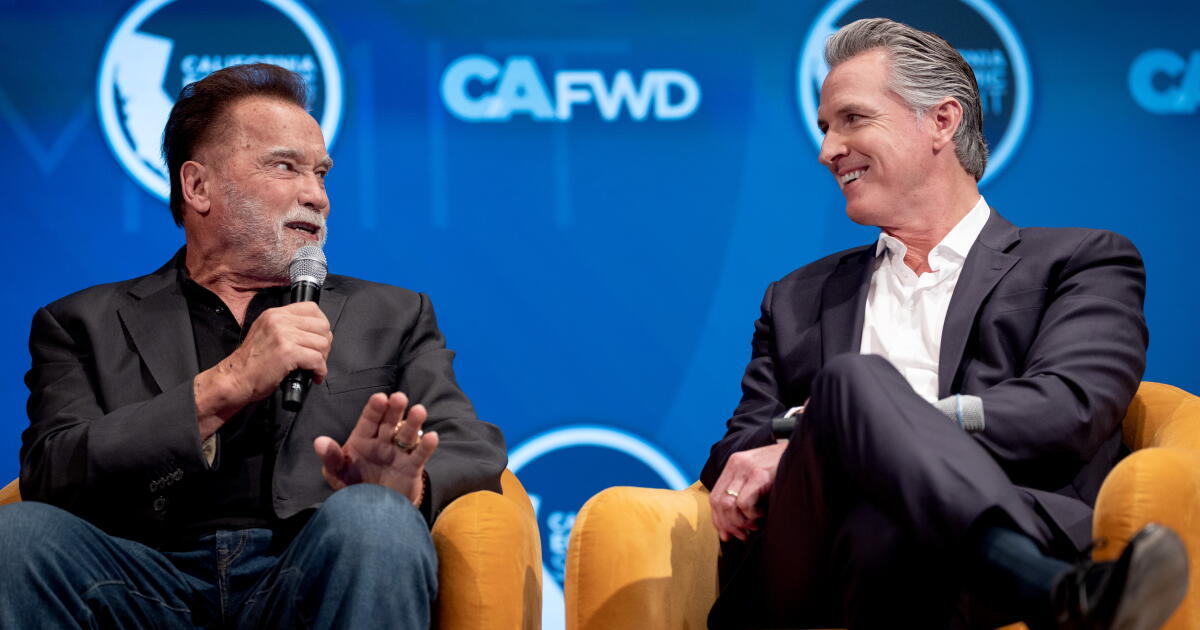 A little bipartisan bromance as Schwarzenegger, Newsom laud California's climate-change wins