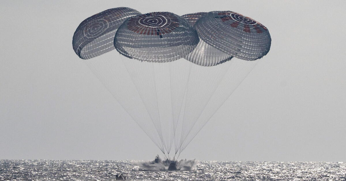 NASA's SpaceX Crew-12 splashes down off L.A. coast