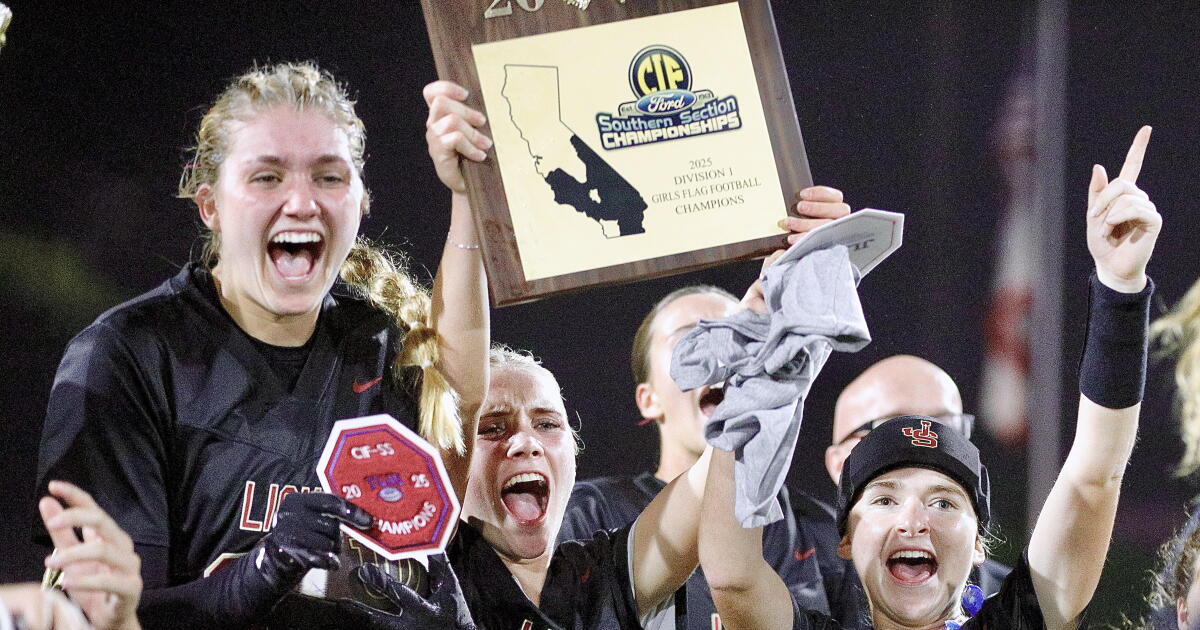 The Times' top 10 high school flag football rankings