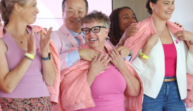 City of Hope O.C. surprises breast cancer survivors with pink jackets
